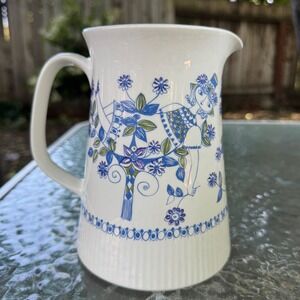 Figgjo Flint Lotte Pitcher Turi Design Norway Mid Century Modern Blue Green